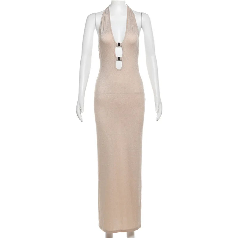 שמלת מקסי נצנצים צמודה - ג'יזל