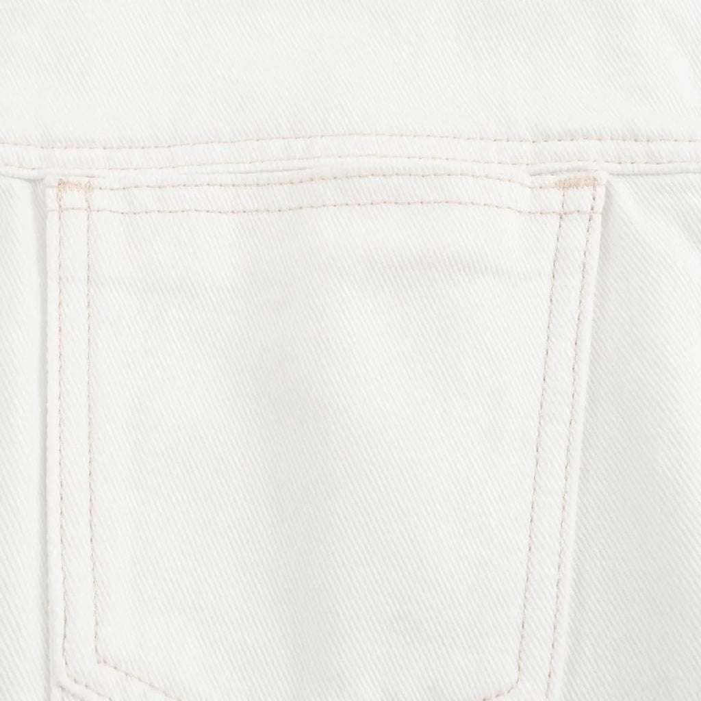 חליפת דנים שני חלקים לבנה מכנס חצאית ובלייזר מכופתר צווארון פולו  -  ג'נסיס