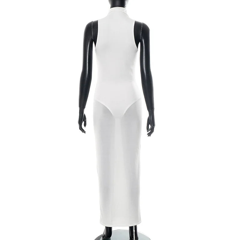 שמלת מקסי גולף בעיצוב שיפון ובגד גוף - יהב