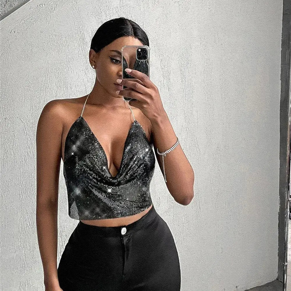 טופ זרקונים מנצנץ צווארון נופל - Harley