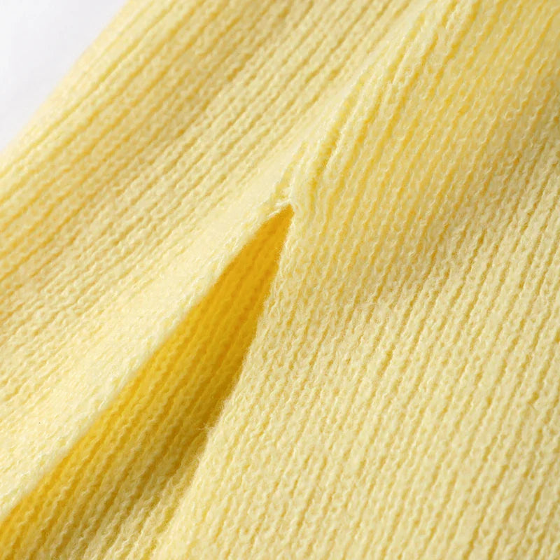 סט שני חלקים סרוג חצאית מקסי וחולצת קשירות - ימית