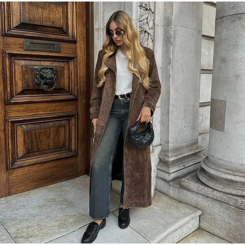 מעיל זמש ארוך - קאמי