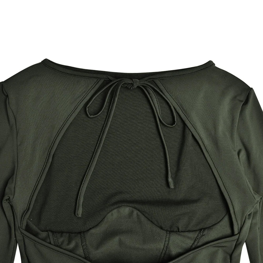 שמלת מיני צמודה בעיצוב מחוך - MAZE