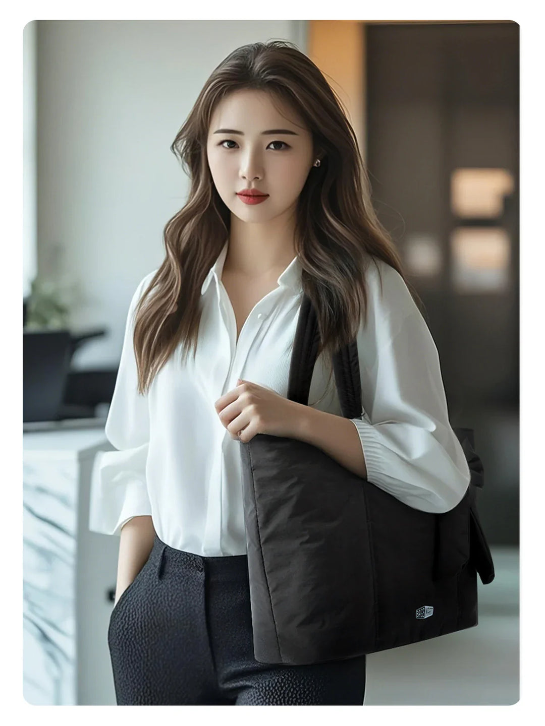 Padded bag with large storage compartment