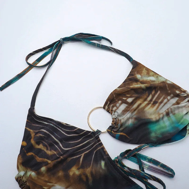 שמלת מקסי חוף בעיצוב ANIMAL PRINT - שרין