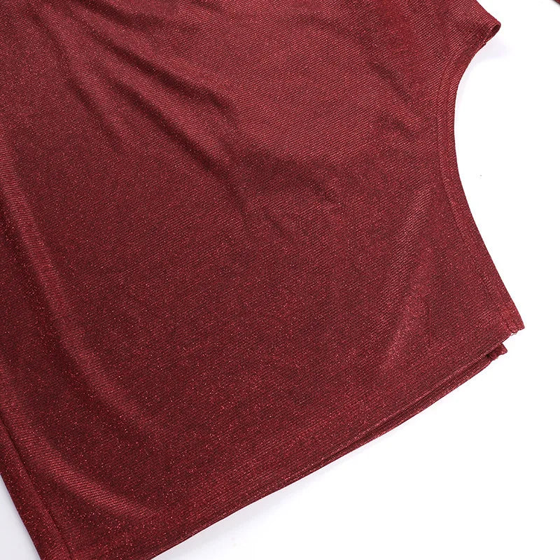 שמלת מיני נצנצים בעיצוב שסע - JASMIN