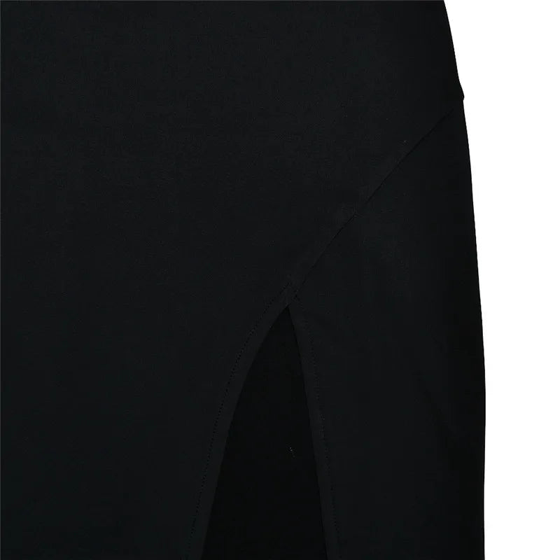 שמלת מקסי בעיצוב שסע צווארון V קשירה בצוואר - רז