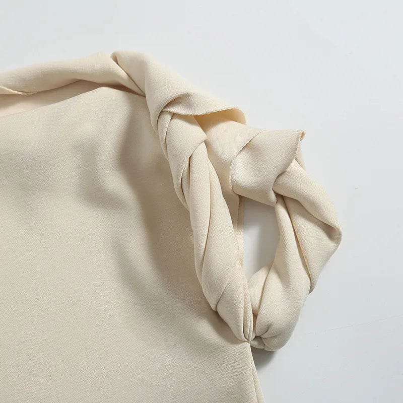 שמלת מיני צמודה בעיצוב שרוול מגולגל  - KIKI