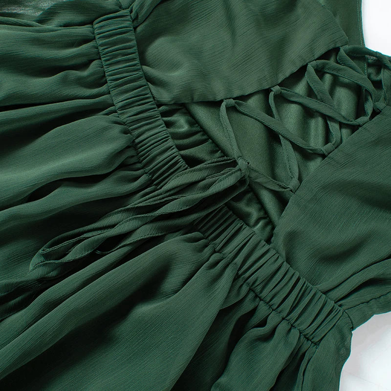 שמלת מיני מלמלה שרוולים פתוחים - הללי