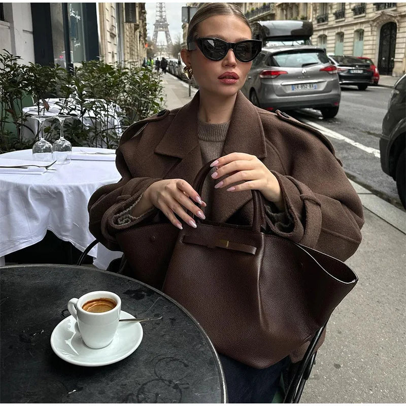 ג'קט צמר קצר בעיטור כפתורים - ג'יימס