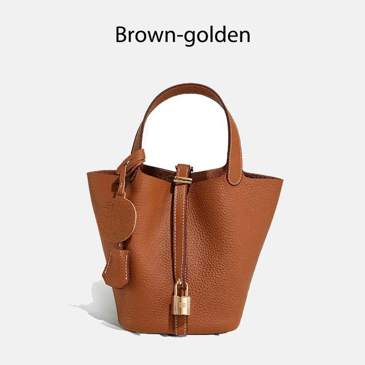 Leather bag with classic design