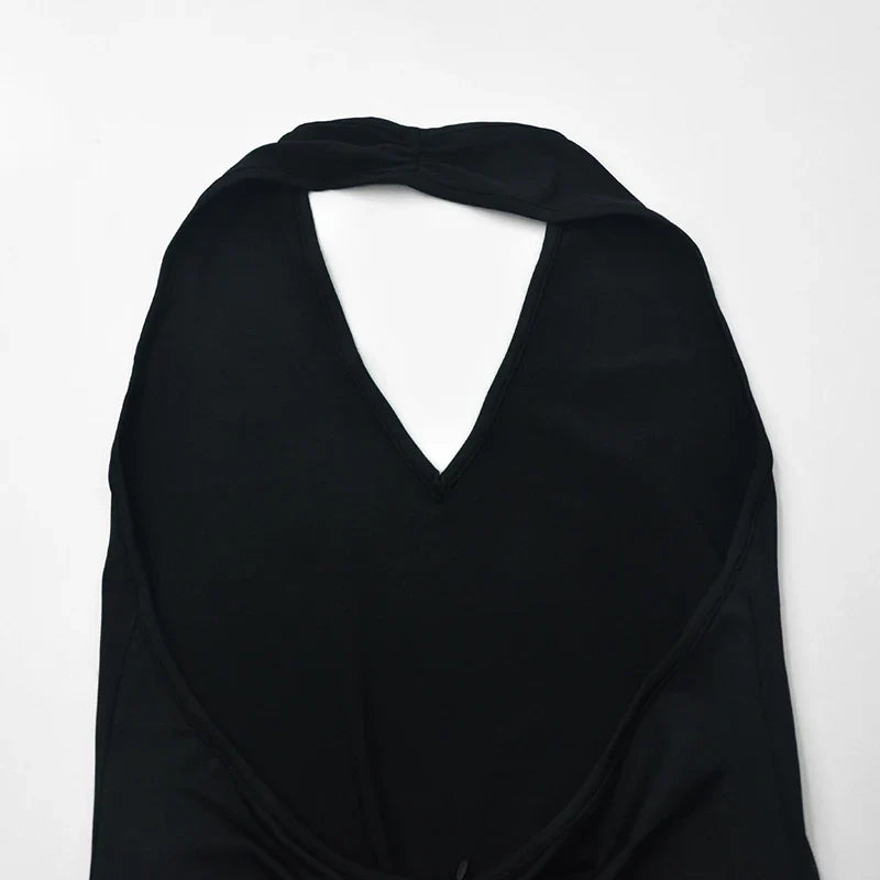 שמלת מקסי צמוד בצוואר בעיטור שסע - יעלה