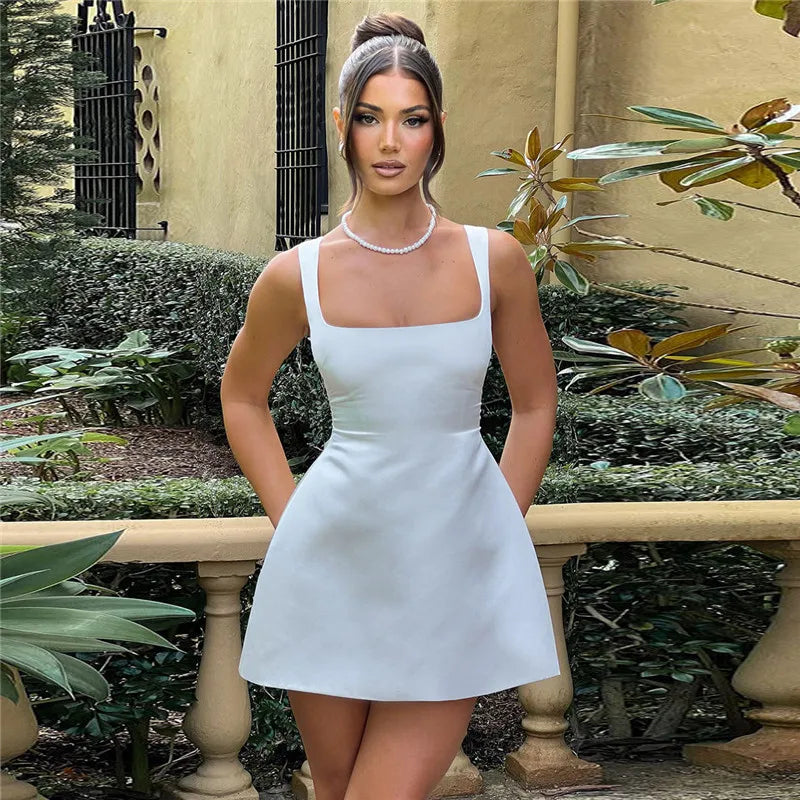 שמלת מיני סאטן בגזרת A - לילאן