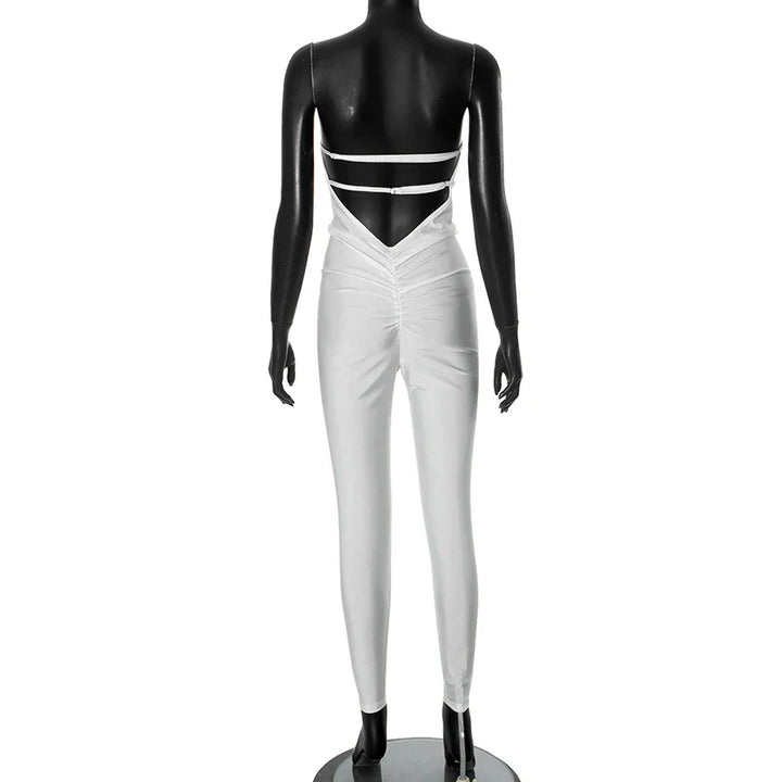 Shiny, shapely strapless jumpsuit - Lorelai