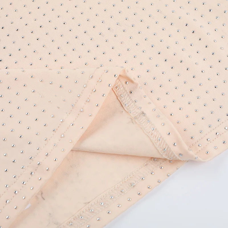 שמלת מקסי בעיטור זרקונים מנצנצים בעיצוב פתח ושסע  - אורינה