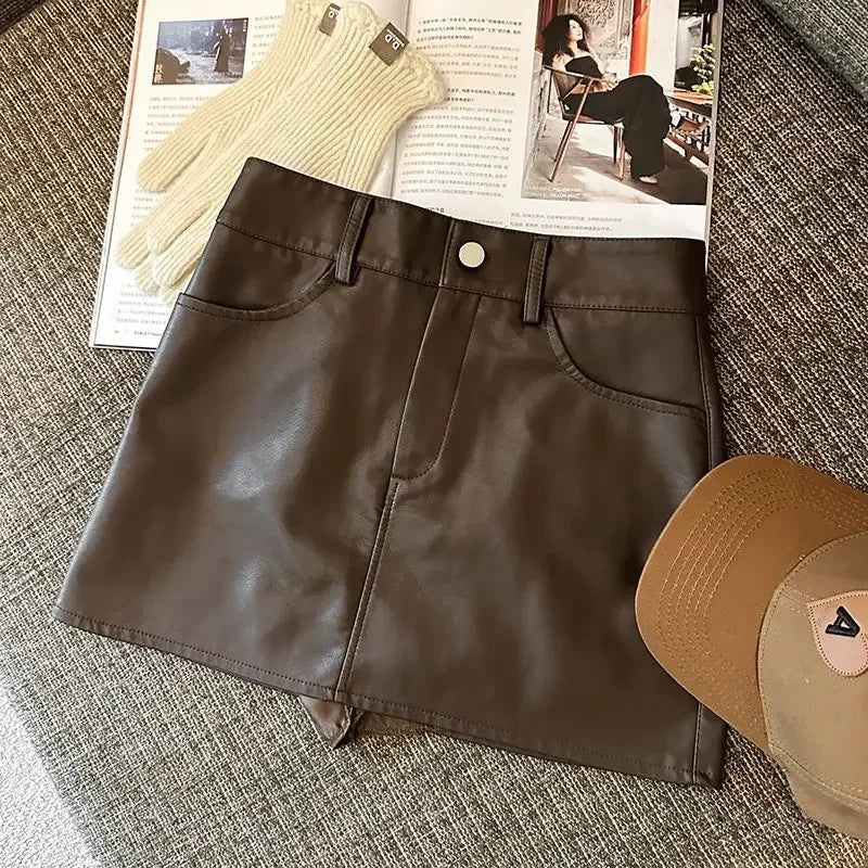 חצאית מיני דמוי עור - ניני