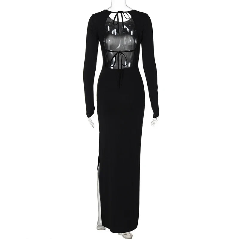 שמלת מקסי קשירות בגב - ריין