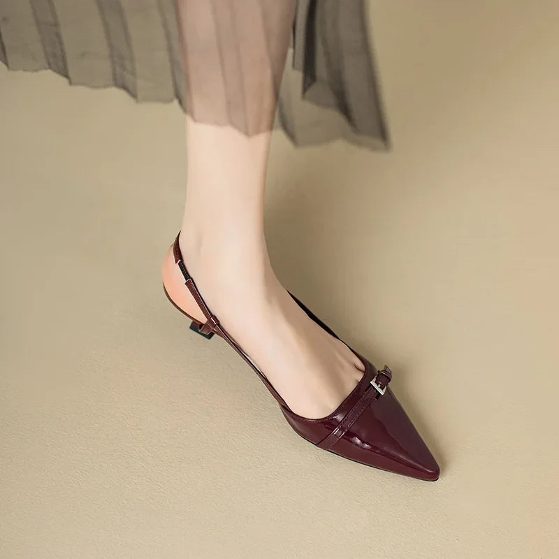 Shiny Pointed High Heels - Shirit