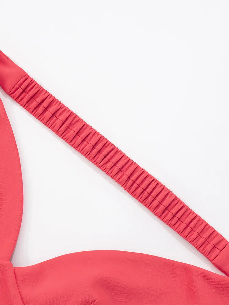 שמלת מקסי כתפיים חשופות בעיטור שסע - לאנה