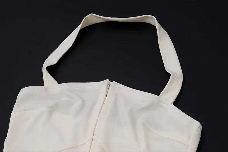 שמלת מקסי צמודה סגירת סיכות גב פתוח - Natasha