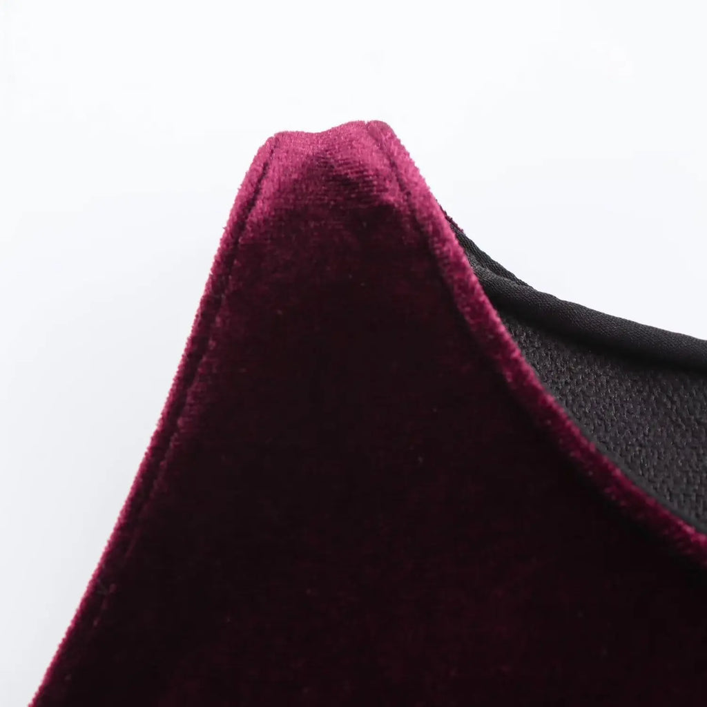 שמלת מיני קטיפה בגזרת A - Sydney