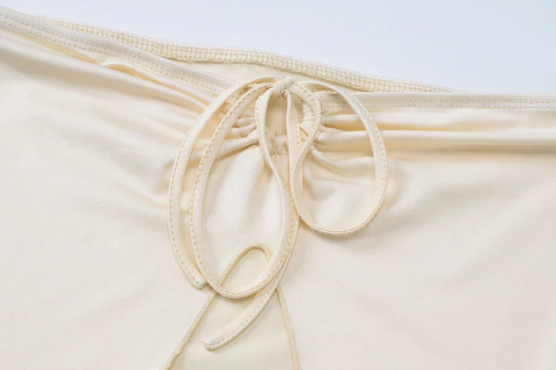 סט שני חלקים טופ סטרפלס קשירה וחצאית מקסי - ארין