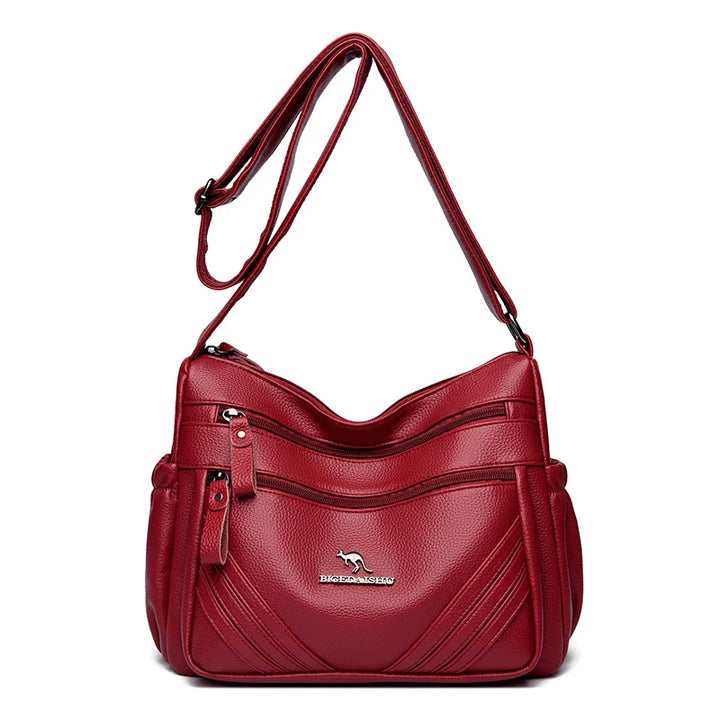 Leather bag with comfortable design - various storage compartments
