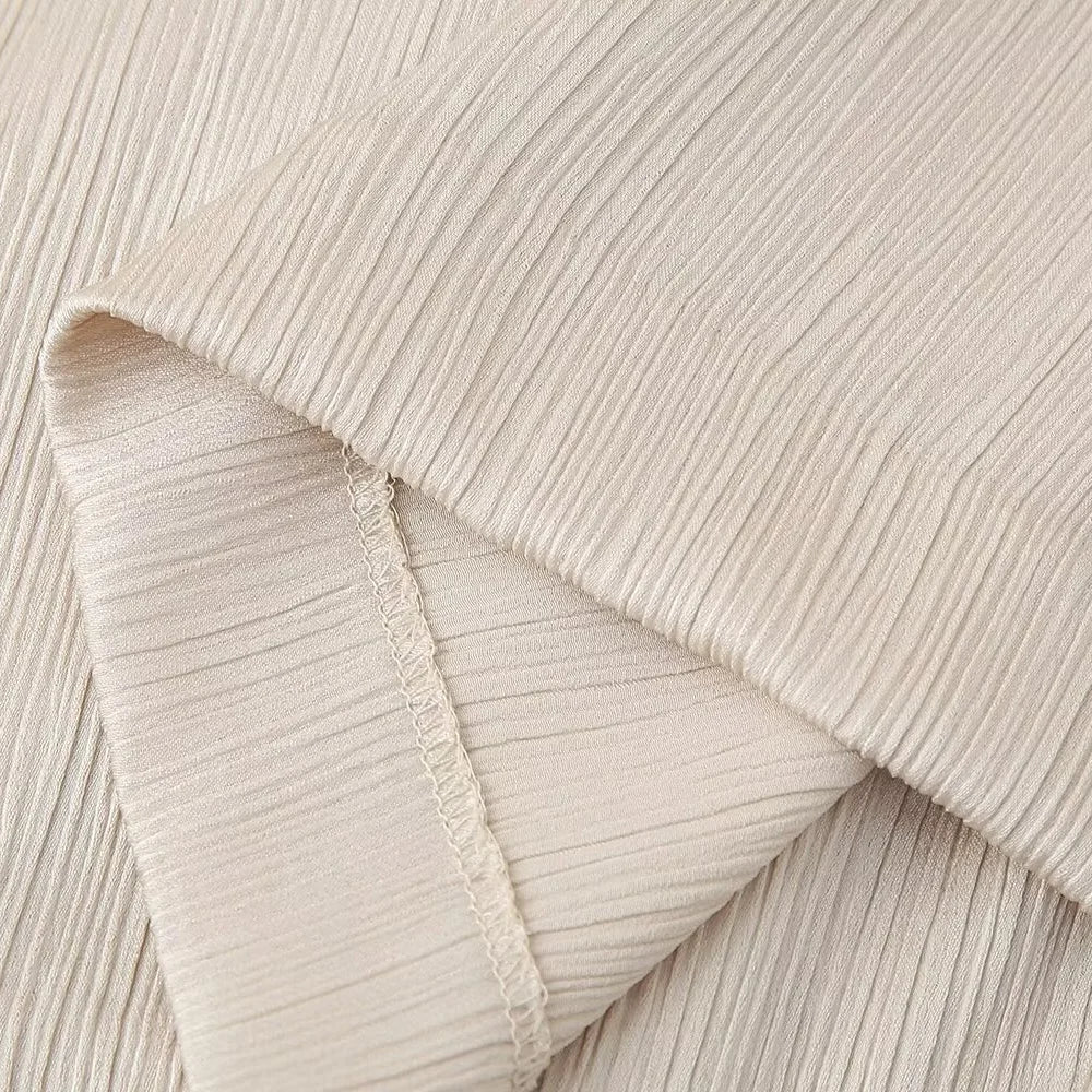 חליפת שני חלקים בד קרפ מבריק נעים מכנסיים ארוכים ובלייזר - ריקה