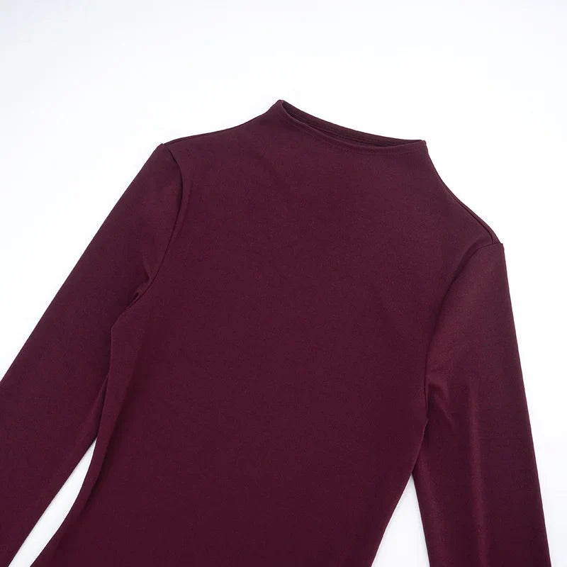 Asymmetrical satin midi dress - NIRA