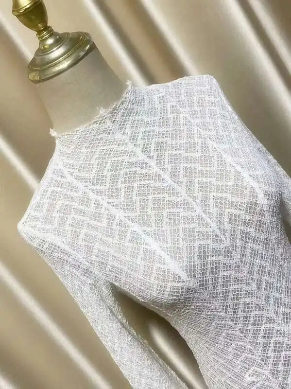 שמלת מקסי ערב יוקרתית בעיצוב ארוג בגזרת A - ליבי