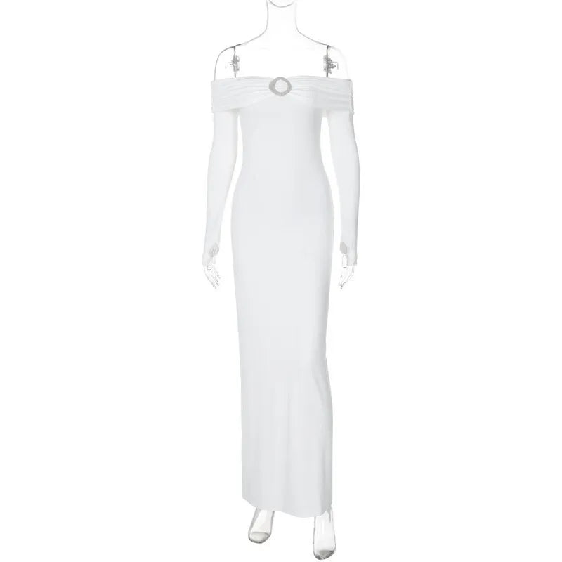 שמלת מקסי כתפיים חשופות - סבין