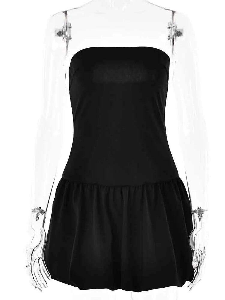 שמלת מיני סטרפלס בגזרת בלון  - Baylor