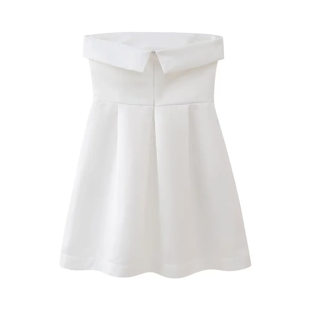 שמלת מיני סטרפלס בגזרת A - איירס