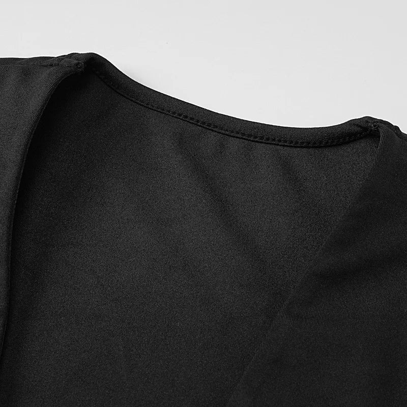 שמלת מקסי צווארון וי עמוק בשילוב שסע עמוק - ליילה