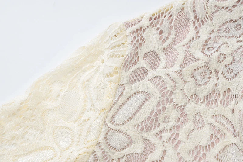 שמלת מיני תחרה סגירת כפתור - איידן