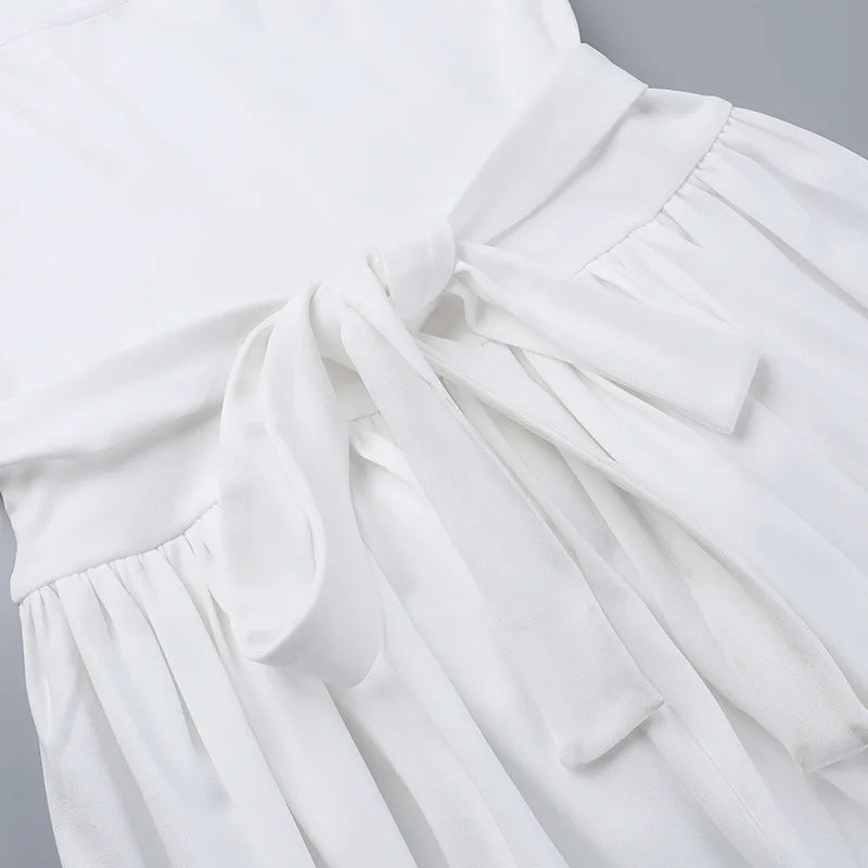 שמלת מקסי בעיצוב כפרי בגזרת A כתפיות ספגטי - Joelle