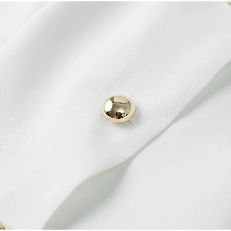 סט שני חלקים אלגנטי חצאית מיני ווסט כפתורים - ולנטינה