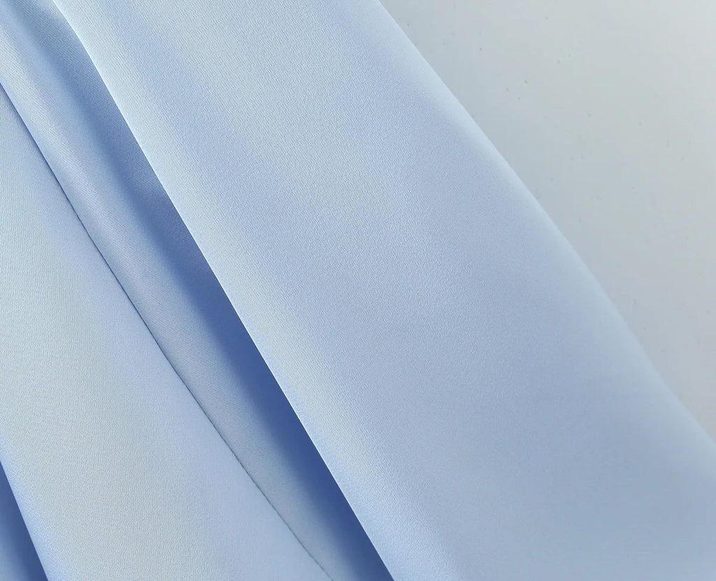 שמלת מיני סאטן בגזרת A בעיטור טול - Julissa