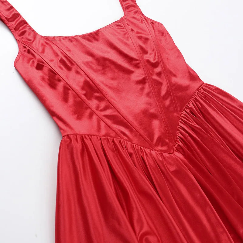 שמלת מיני סאטן בגזרת בלון - שנדי