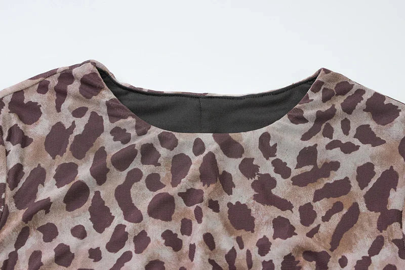 שמלת מקסי שיפון מנומרת - טנזניה