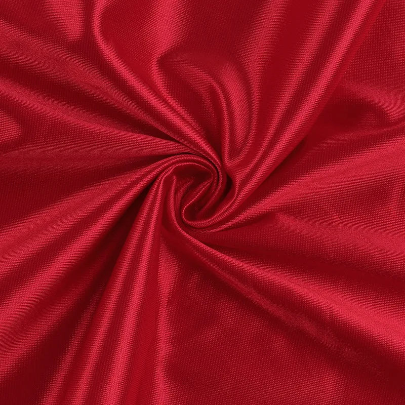 שמלת מקסי סאטן גב פתוח בעיצוב קולר ושסע  - נסטיה