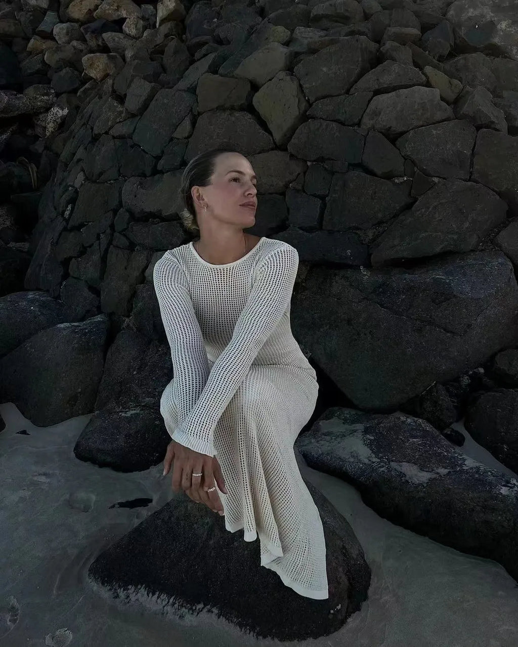 שמלת חוף מקסי - ים