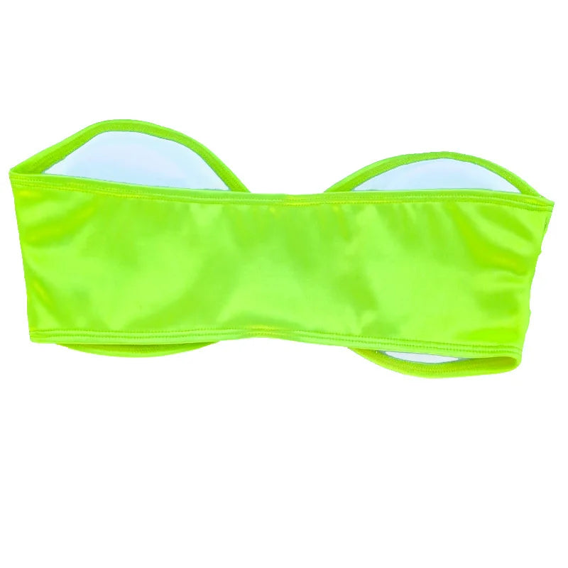 בגד ים סטרפלס גזרה גבוהה - ARIEL