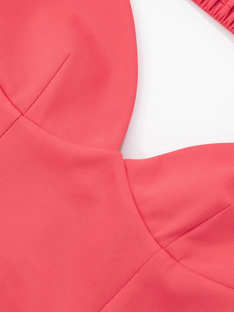 שמלת מקסי כתפיים חשופות בעיטור שסע - לאנה