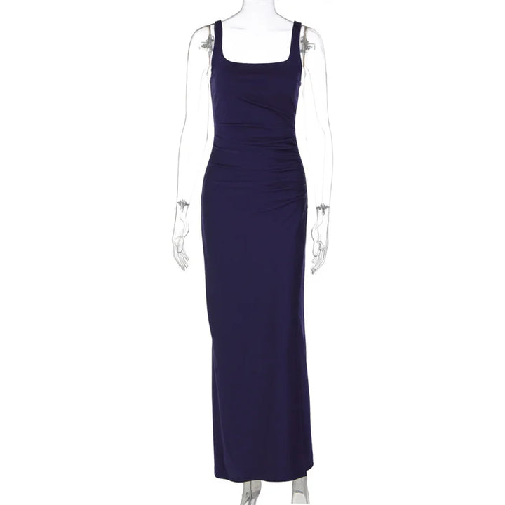 Elegant maxi dress with a slit design - Ian