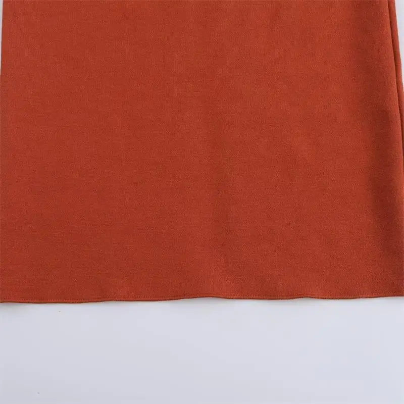 סט שני חלקים סרוג ווסט כפתורים וחצאית מקסי - פולינה