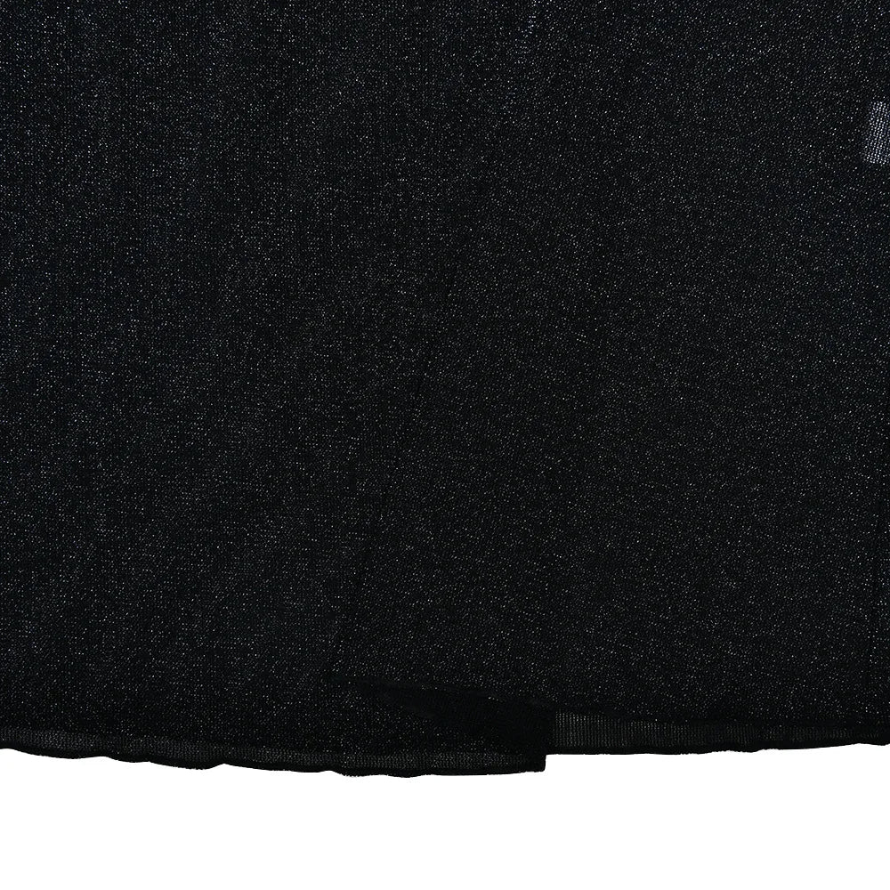 שמלת סטרפלס מקסי רשת נצנצים בעיטור כיווצים - Haisley