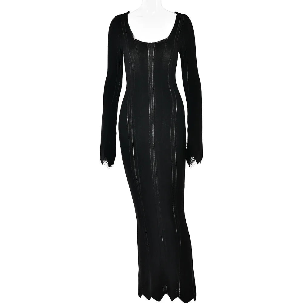 שמלת מקסי סרוגה גב פתוח - Sierra