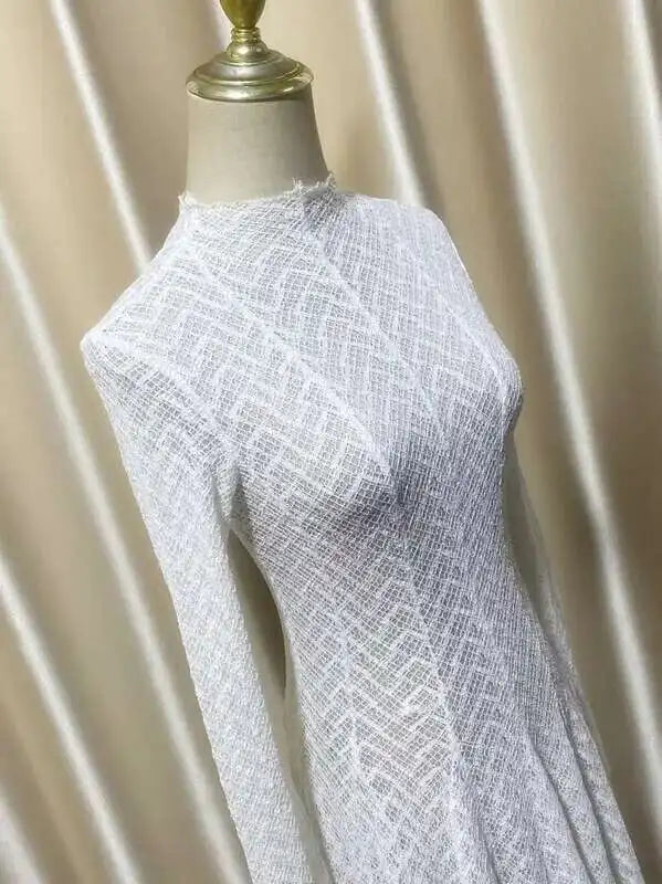 שמלת מקסי ערב יוקרתית בעיצוב ארוג בגזרת A - ליבי