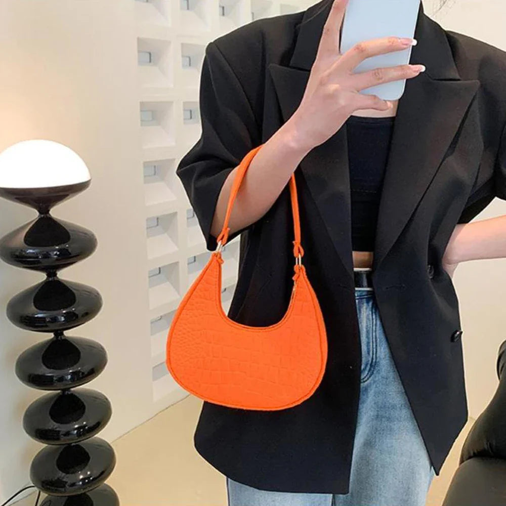 Faux leather bag with rough texture design